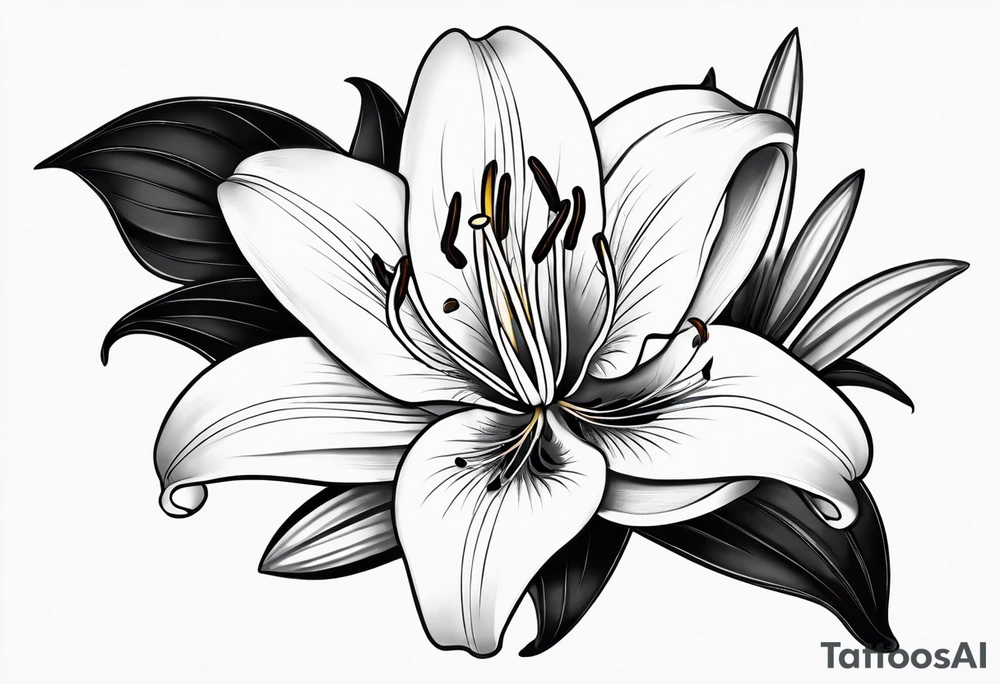 Small lily tattoo idea