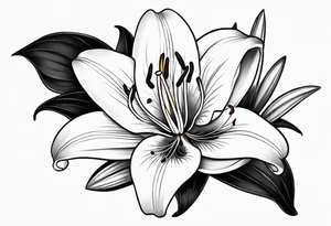 Small lily tattoo idea