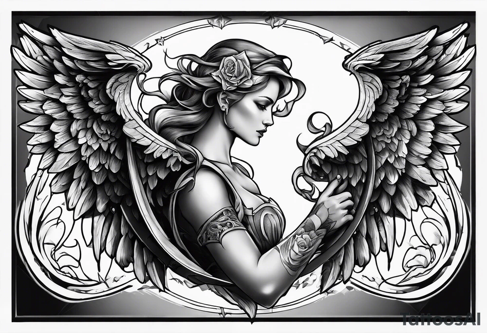 Angel Vs Demon for my soul tattoo idea