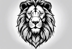 A lion holding a head tattoo idea