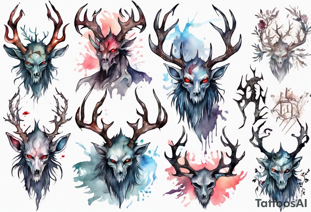 a wendigo tattoo idea
