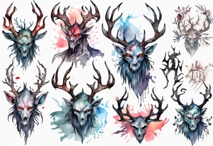 a wendigo tattoo idea