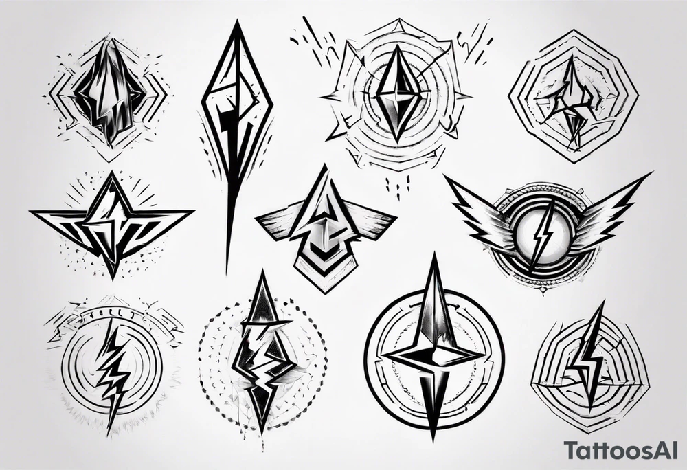 Lighting bolts tattoo idea