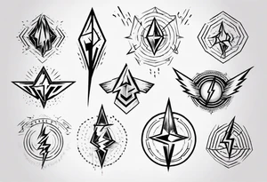 Lighting bolts tattoo idea