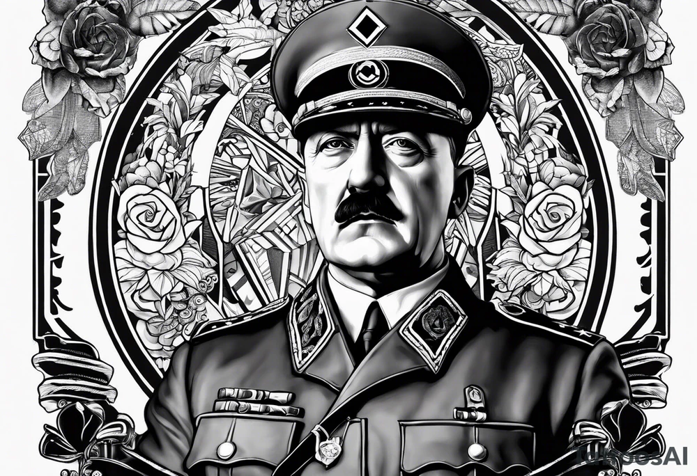 Adolp Hitler SS TOTEMKOPH tattoo idea