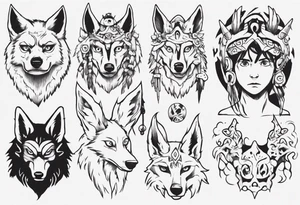 Princess mononoke tattoo idea