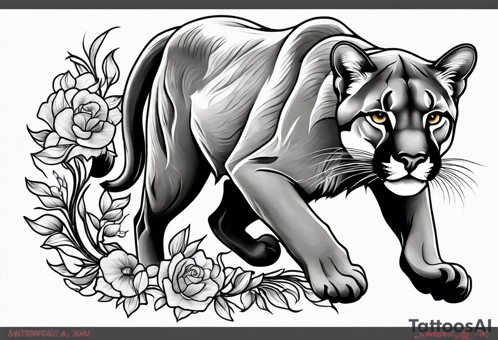 Mountain lion tattoo idea
