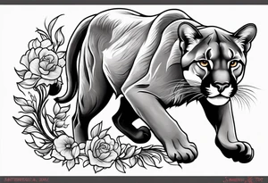 Mountain lion tattoo idea