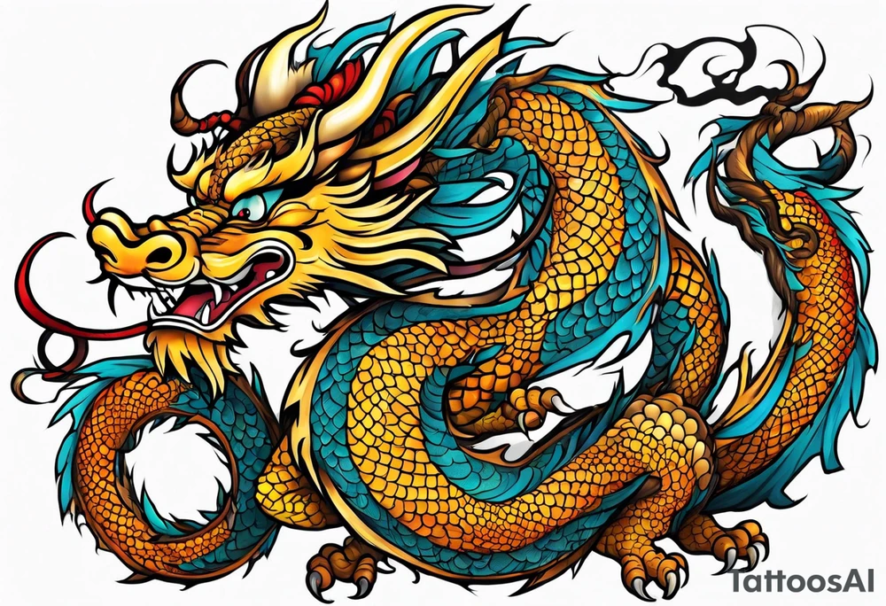 Chinese dragon tattoo idea