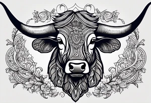 cybersigilism mean Longhorn with state of texas behind it 
With “512” on top of head tattoo idea