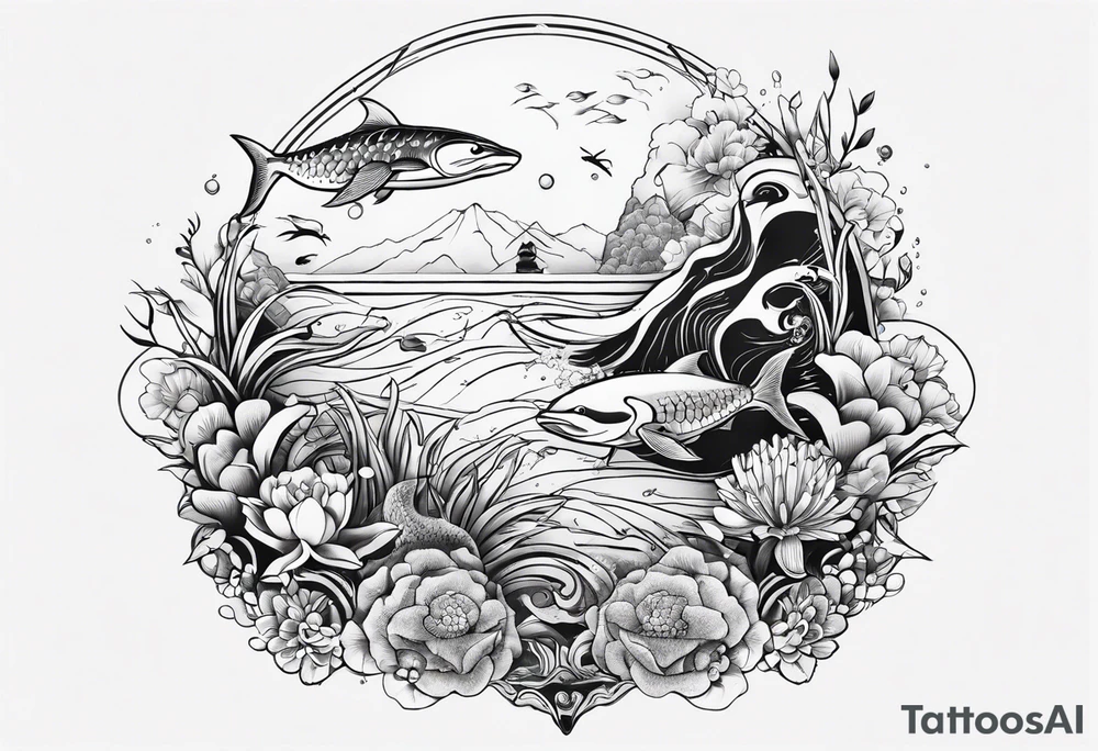 small sealife tattoo tattoo idea