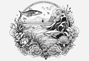 small sealife tattoo tattoo idea