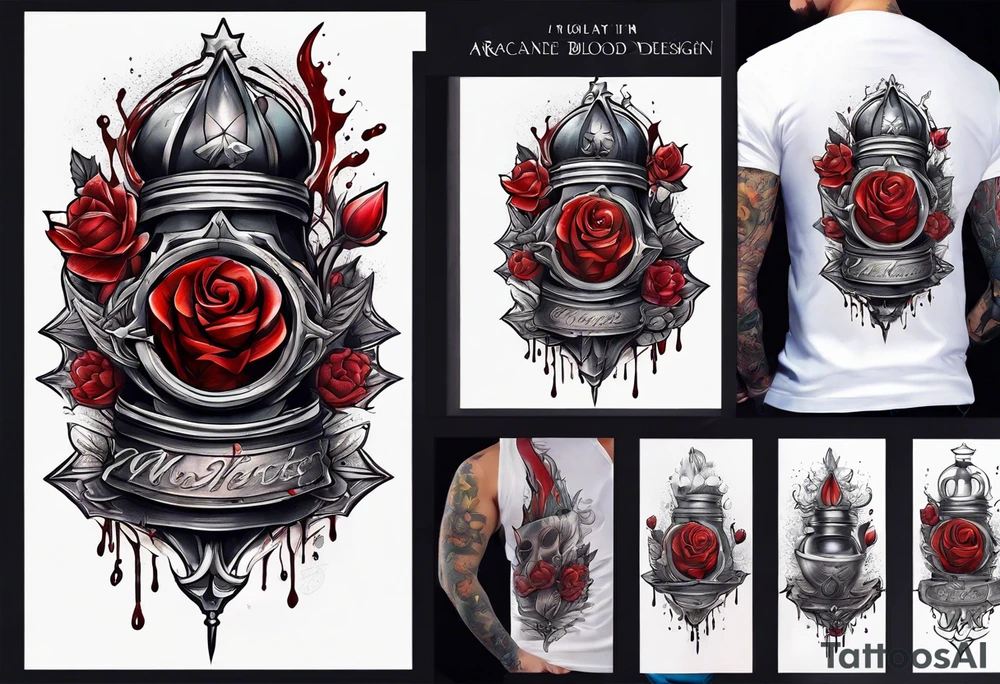 arcane blood magic tattoo idea