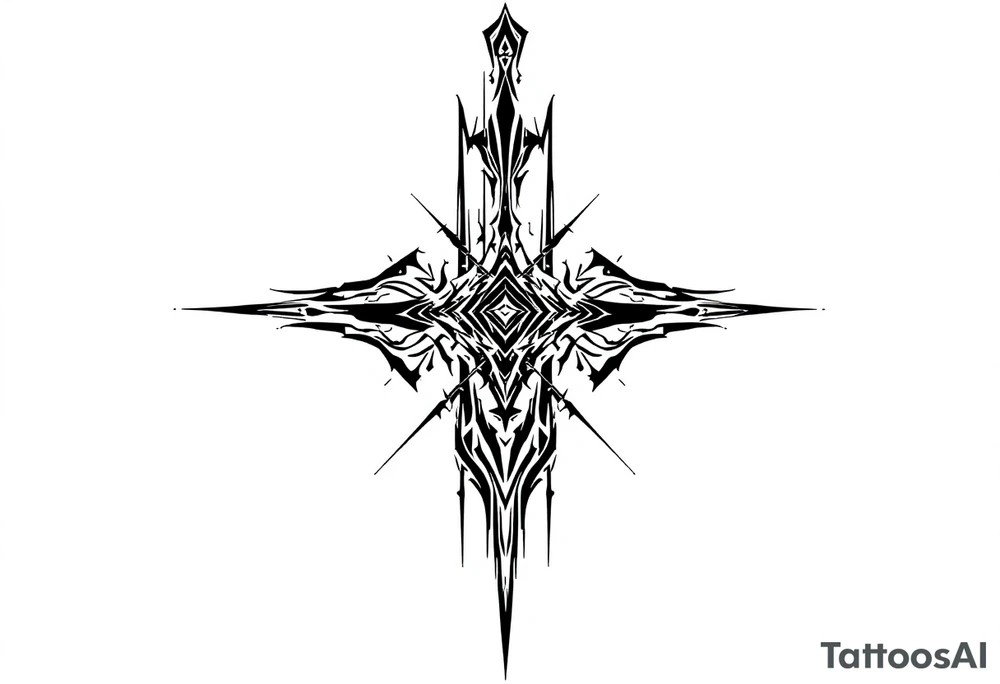 one  arrow  that look down tattoo idea