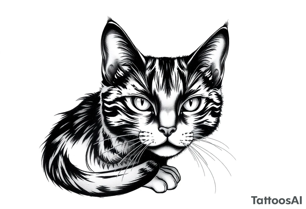 Black Cat tattoo idea