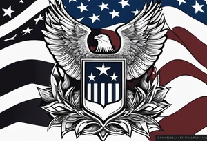 American flag and U.S. Air Force tattoo idea