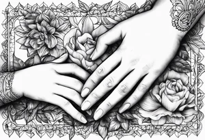 3 childrens hands tattoo idea