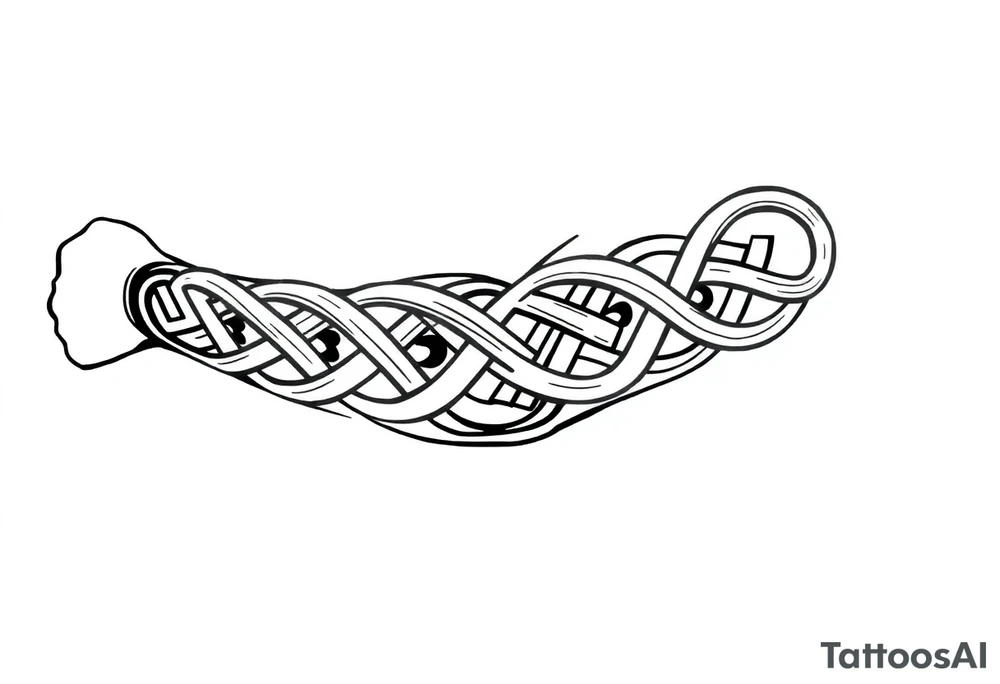 Māori style Celtic knot sleeve tattoo idea