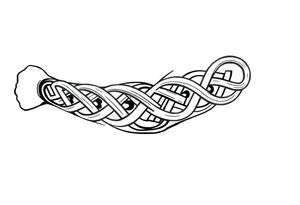 Māori style Celtic knot sleeve tattoo idea
