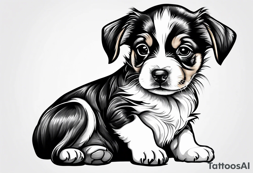 strength, small, nuanced, puppy elegant tattoo idea