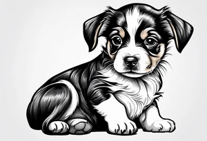 strength, small, nuanced, puppy elegant tattoo idea