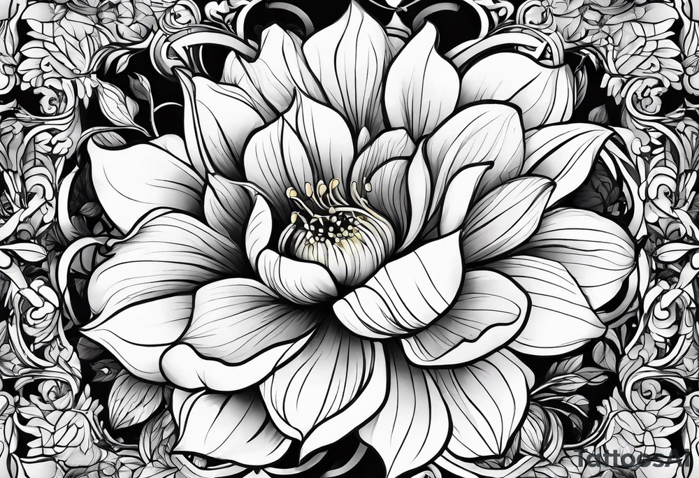 defiant flower tattoo idea