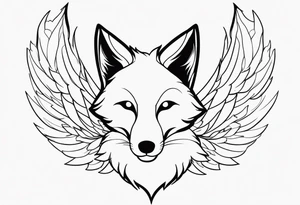 Fox with wings tattoo idea