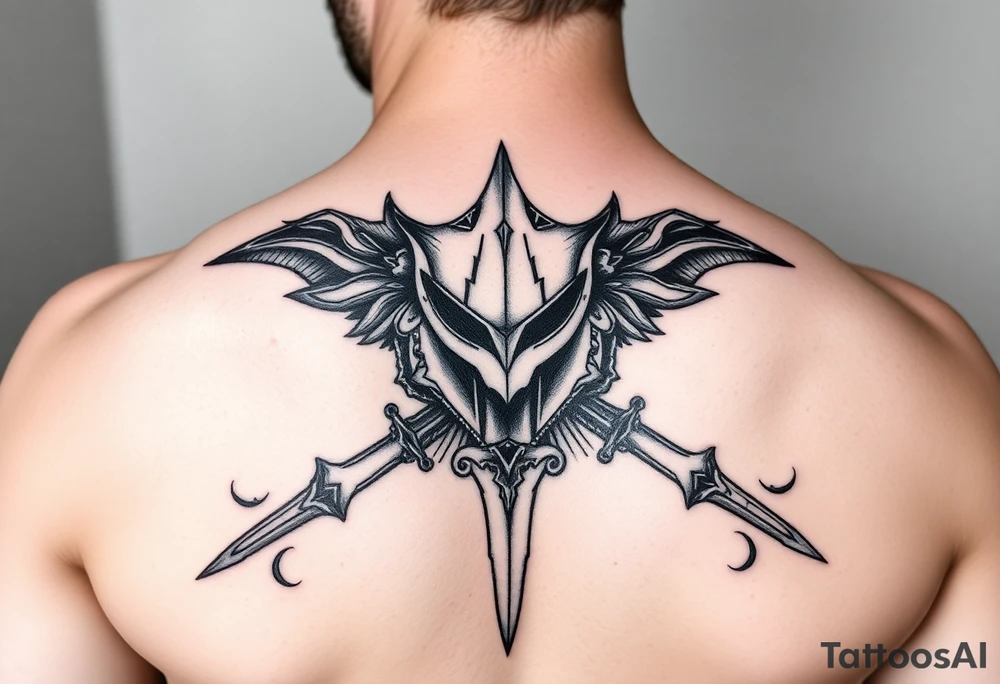 Medieval quest dark knight tattoo idea