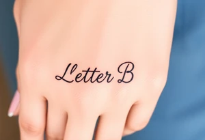 Letter B tattoo idea