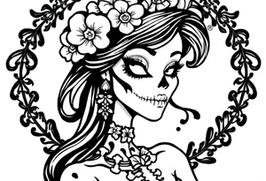 Pretty dead woman tattoo idea