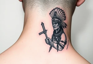 Aztec hench man going to work tattoo idea
