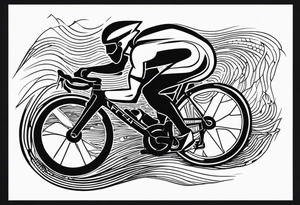 Triathlon IronMan swimming cycling running tattoo idea