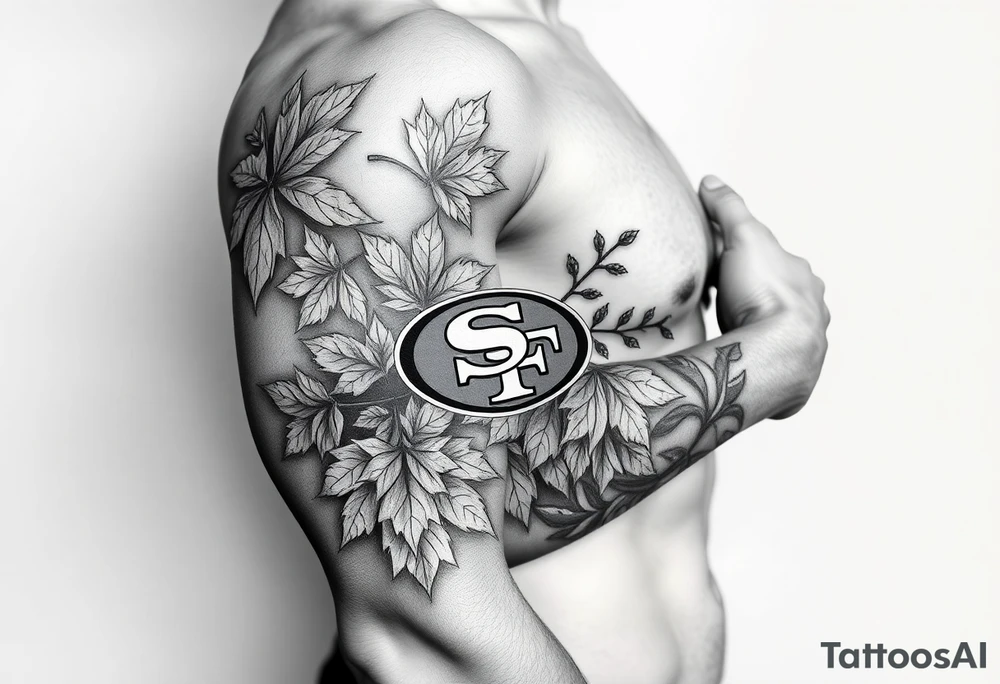 Maple leaves, juniper leaves, Blake, Kenya, Jacob, 49ers, Acura logo, gmc logo, Chrysler logo tattoo idea