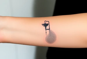 tatto with detailed vertical
 system of piping coming from a sink down a forearm tattoo idea