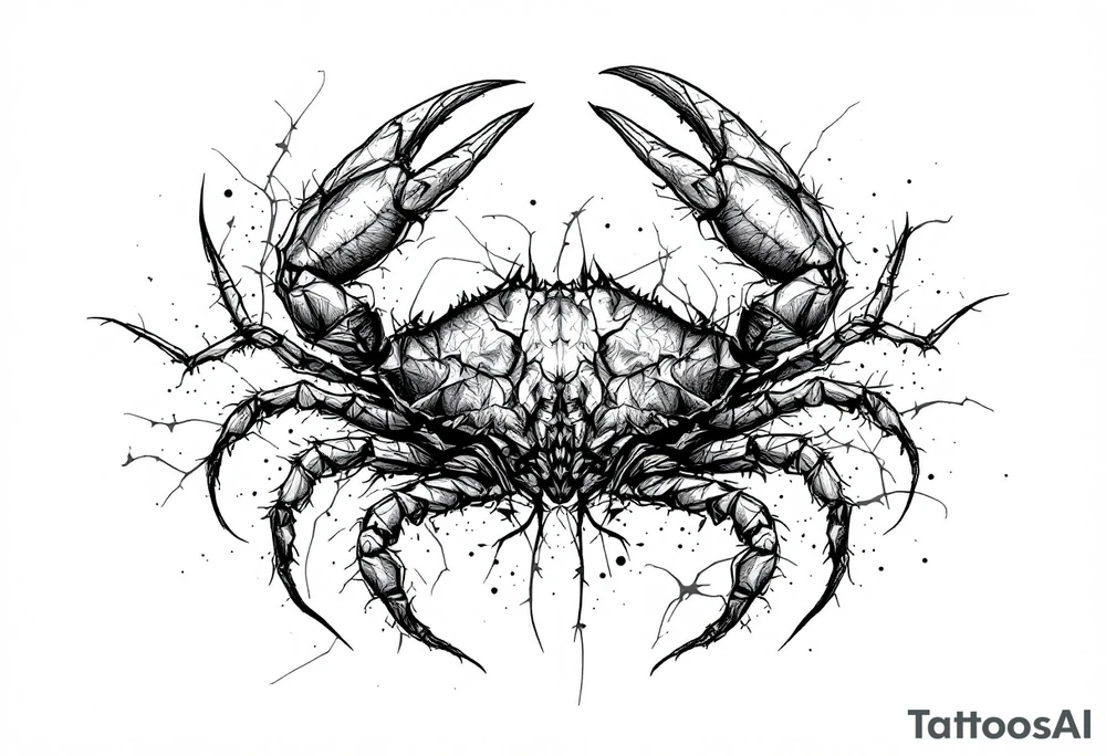powerful cancer zodiac sign tattoo idea