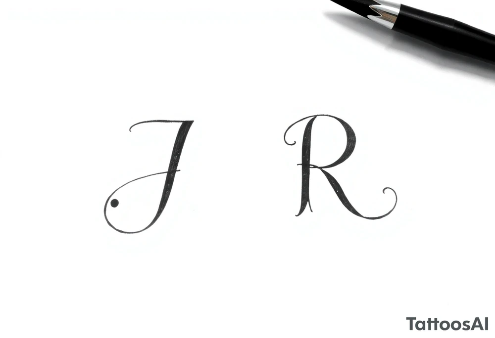 Letters J and R tattoo idea
