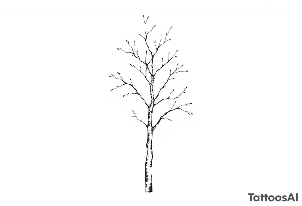 birch tree tattoo idea