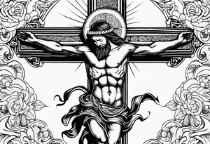 Swim bike run crucifix tattoo idea