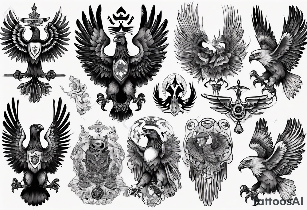 russian eagle tattoo idea
