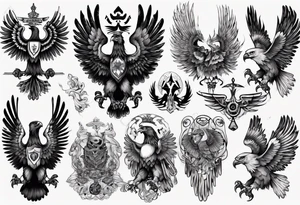 russian eagle tattoo idea