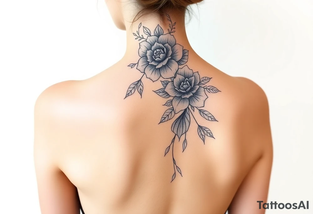 Floral spine tattoo tattoo idea