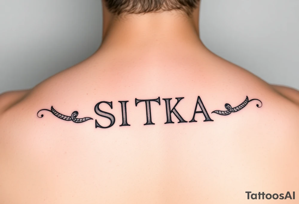 SITKA written with Irish weave for a small tattoo tattoo idea