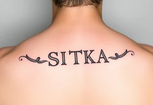 SITKA written with Irish weave for a small tattoo tattoo idea