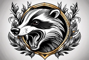 Neo traditional 
Angry badger tattoo idea