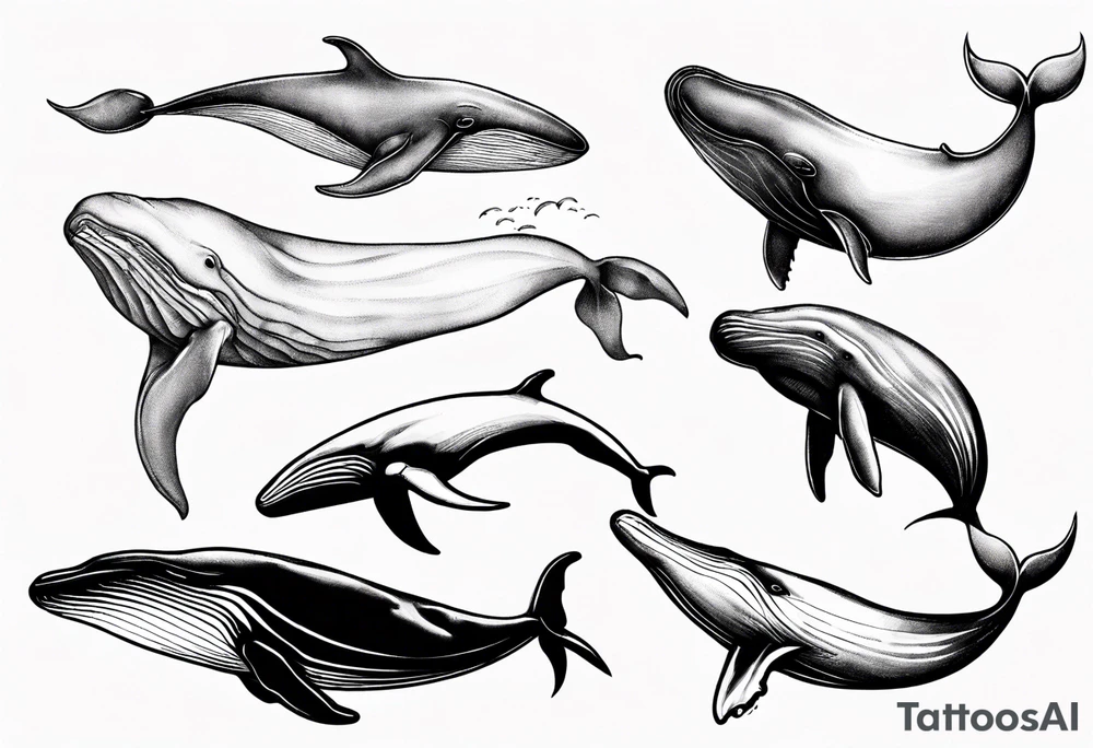Whale sketch tattoo idea