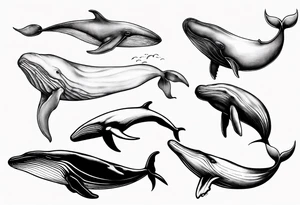 Whale sketch tattoo idea