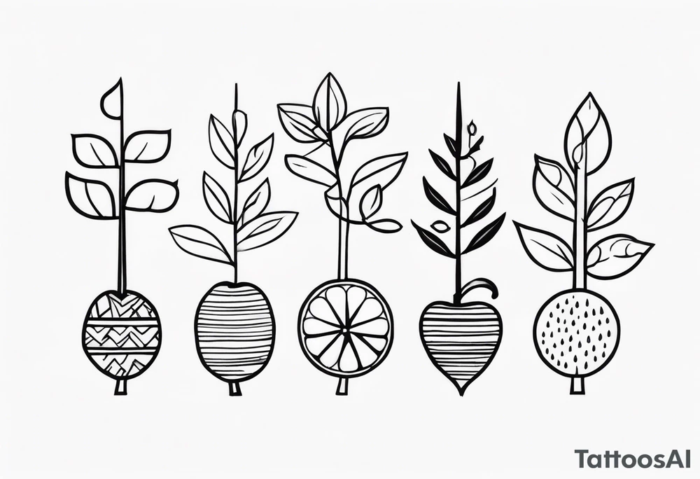 trees with FRUIT tattoo idea