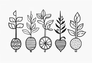 trees with FRUIT tattoo idea