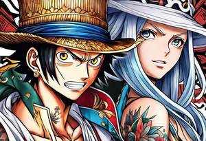 one piece anime tattoo idea