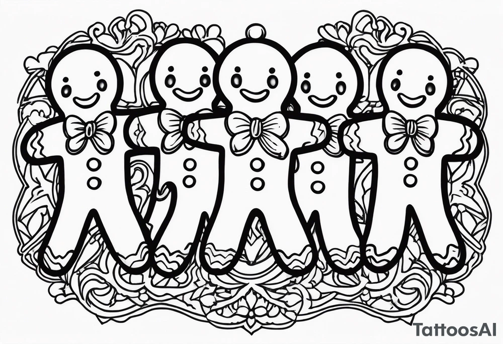 GINGERBREAD MEN tattoo idea